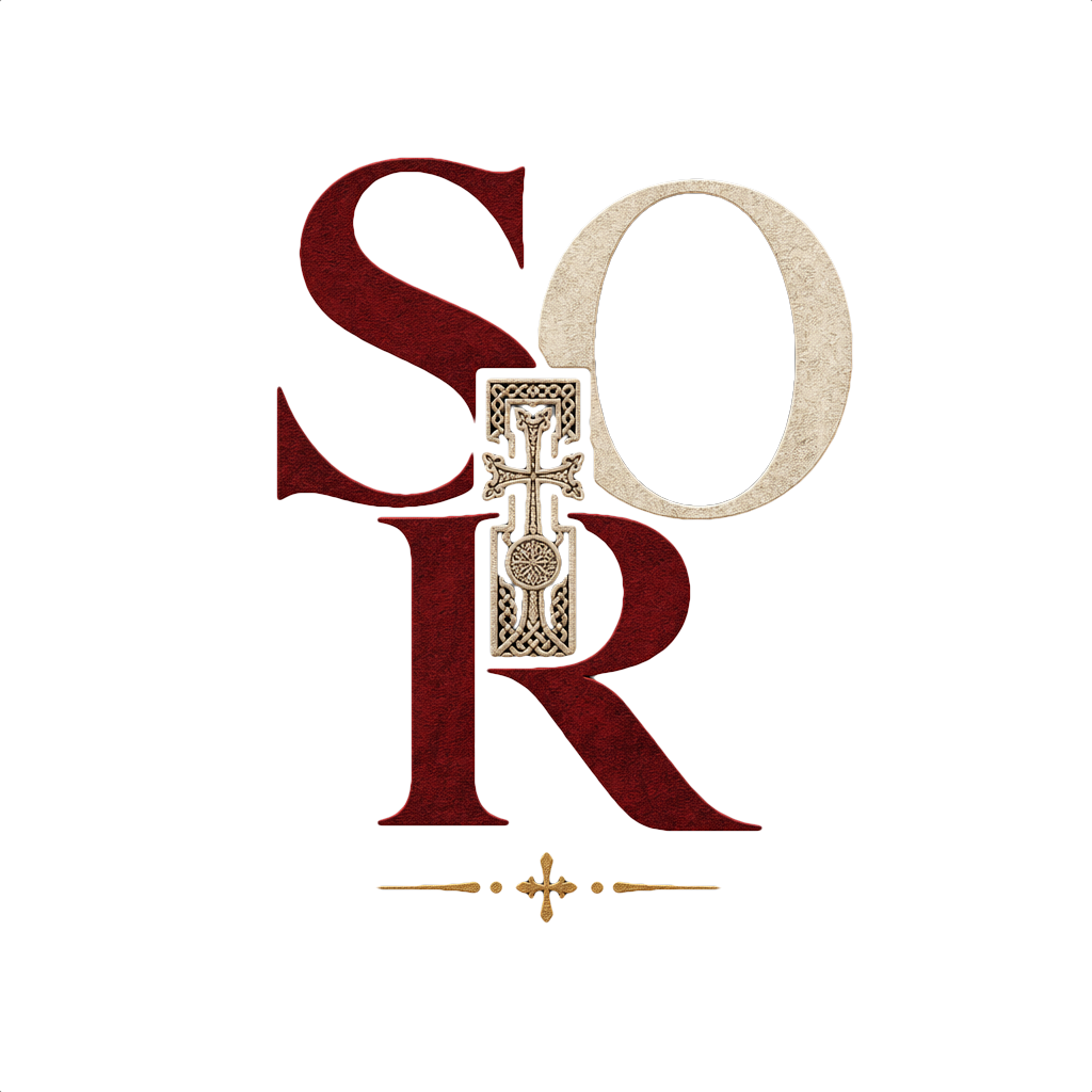S.O.R. monogram with Khachkar cross